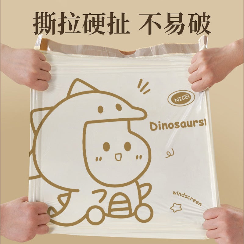 Household Printed Drawstring Garbage Bag Large Capacity Tear-Free Thickened Leak-Proof High Temperature Resistant Large Size Portable Garbage Bag - Image 5